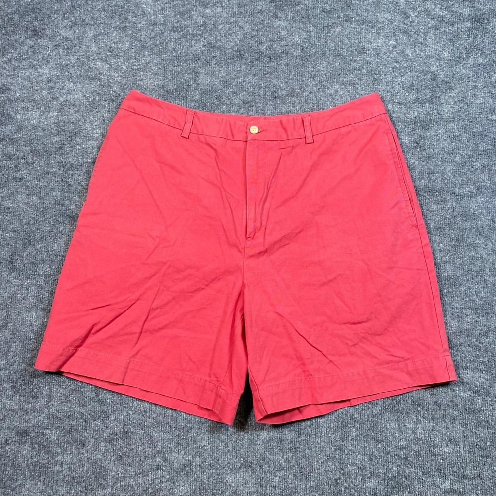 Vineyard Vines Mens 36 Salmon Pink Cotton Canvas Chino Shorts 7 Inch Inseam